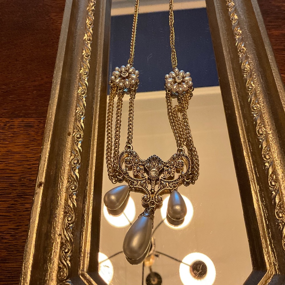 Belk princess pearl gold tone necklace